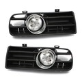 Lamp Front Fog Light Car Set For VW Black GOLF Grille