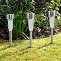 Garden Light Steel Stainless Solar Stake Set Lawn