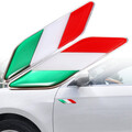 Flag 2Pcs Emblems Laptop Car Truck Italy Decal Decor 3D Sticker Badge