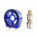 Aluminum Blue Oil Filter Adapter Sandwich M20 Gauge Cooler Plate