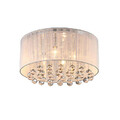 Round Chandelier Shed Simple Flush Mount Crystal Light