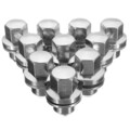 Aluminum Car 10 X Lug Nuts M12X1.5 Land Rover Wheels Chrome LR4 Seat