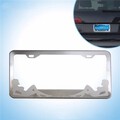 Tirol Car Stainless Steel Tag License Plate Frame Drawing Girl Polished Metal