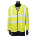 Reflective Stripes Jacket Waistcoat Safety Mens Long Sleeve Vest