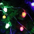 4m Pin String Light Led Ac 110-220v Christmas Cone
