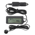 Blue Backlight Display Indoor LCD Digital Black Car Thermometer