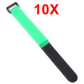 Cable Cord Ties Tidy Straps Hook Loop Green 10pcs 2CM x 20cm Multicolor Reusable Nylon