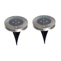 2pcs Ground Path Lamp Way Outdoor Buried Solar Power Light