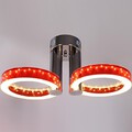 Red Chandelier White Light 36w Acrylic Led Warm