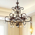 Chandelier Traditional/classic Hallway Painting Max:60w Office Feature For Crystal Metal Study Room Dining Room