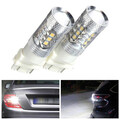 Pair 6000K High Power Lights Bulbs LED 80W Back Up Reverse Super White