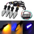 Turn Signal Indicator Lamp Light Motorcycle Amber 4pcs Blue Flasher Relay