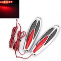 Lamp Red Motorcycle Car Steel Ring LED Flash Side Marker Turn Light