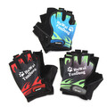 Motorcycle Bicycle Cycling Sports Half Finger Nylon Fingerless Gloves Breathable Mitts