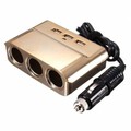 Motor Bike Cigarette Lighter Socket USB Port 3 Way Car Boat Charger Adapter