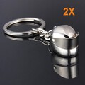 Key Chain Ring Keychain Keyring Motorcycle Helmet Silver Auto