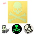 Glow Skull Sticker Dark The Noctilucent 5pcs Motorcycle Car Bike