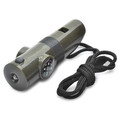 With LED Light Mini Whistle Flashlight Multifunction Car Compass