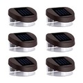 White 6pcs Deck Par Solar Light Outdoor