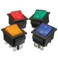 DPDT 6 PINs with LED Momentary Mini Rocker Switch