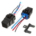 Automobile 12V DC Integrated Waterproof Relay 2Pcs 40A Socket Car Auto 4pin