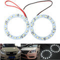 Chip Halo Ring LEDs Pair White Car Angel Eyes 60mm Headlight Lights SMD