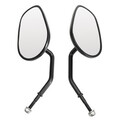 Sportster Harley Dyna Black Cruiser Oval Rear View Mirrors Touring
