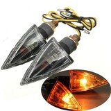 Pair 12V Amber Motorcycle Turn Signal Indicator Lights Lamp