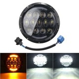 Hi Lo H13 LED Headlight Inch H4 With Turn Signal Beam Harley Jeep