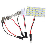 LED Panel Car Connector Board Lamp Light Multiple Interior Dome Reading 24SMD