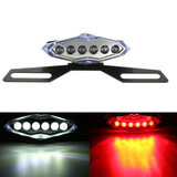 LED Rear Tail Brake Bracket Holder Motorcycle License Plate Light Running