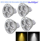 3000/6000k Light 3w 300lm 4pcs Grey Mr16 Dimmable Cold White Light
