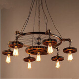 Aisle Chandelier Retro Bedroom Gear Creative Iron Home Furnishing