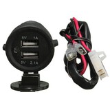 USB Cigarette Lighter Charger 12V Dual Socket Motorcycle Car ATV Boat