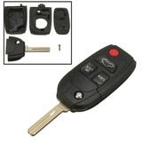 Button Uncut Key Keyless Case Flip Volvo Shell