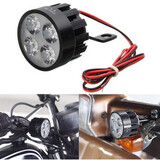 Scooter Bicycle Rear View Mirror Handlebar 10V-85V DC Lamp 12W LED Light Motorcycle