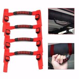Car Handle Jeep Wrangler 4pcs Red Offroad Car Kit Roll Bar Top Grab Handle