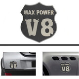 Auto Motor Sticker Power V8 MAX 3D Car Metal Emblem Decal Emblem Badge Truck