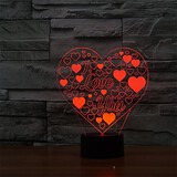Color-changing Romantic Love Heart 3d Colorful Led 100
