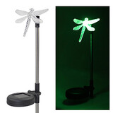 Solar Lights Color Changing Set Dragonfly Stake Garden