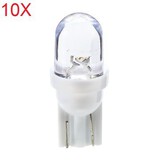 Fog 25LM Bulb Motorcycle Steel Ring Lamp DC 12V Car Auto White Instrument 10Pcs T10 Lights 1W