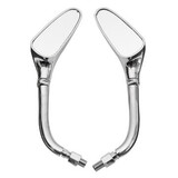 Streamline Chrome Motorcycle Rear View Side Mirrors Pair Honda Kawasaki Suzuki Yamaha Harley