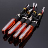 Light 4pcs Motorcycle LED Turn Signal Indicator Blinkers Amber Orange