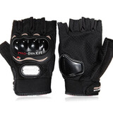 Gloves For Pro-biker Half Finger Carbon Fiber Motorcycle Motor Bike