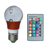 Color Led Bulb E27 3w Rgb Remote Controller 220v Crystal