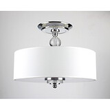 Bulb Included Metal Drum Dining Room Modern/contemporary Living Room Flush Mount Bedroom Chrome Feature