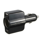Cigarette 12-24V Lighter Power Socket 2-port Cigar USB Charger Adapter with
