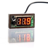 Waterproof 12V Digital Display Voltmeter Car Boat Meter For Motorcycle Rectangle