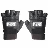 Cycling Sport Unisex Half Finger Black Driving PU Gloves