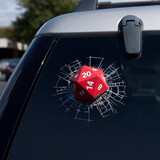 Window Wiper Reflective Decals 3D Red Car DiCE Rear Stickers